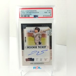 2021 Panini Contenders Jake Cronenworth RC Auto # 141 PSA 8 NM-MT- San Diego 